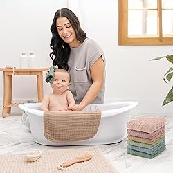 Comfy Cubs Muslin Baby Washcloths 6 Pack - Soft