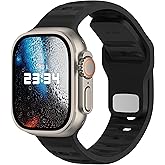 DONEGANI UC1 Band for Apple Watch Bands Women Men Se Ultra 2 40mm 44mm 46mm 42mm 45mm 41mm 38mm 49mm Series 10 9 8 7 6 5 4 3 iWatch Sport Strap Silicone Black