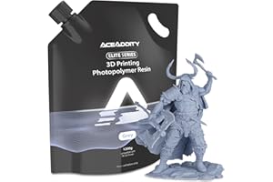 Aceaddity Elite Series 3D Printer Resin 405nm Photopolymer Resin LCD/DLP UV-Curing High Precision 3D Printing Liquid Compatible with 8k 3D Printer (Grey, 1200g)