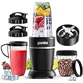 Ganiza Blender for Smoothies, 14 Pcs Smoothie Blender for Kitchen, Max 1300W Portable Blenders for Shakes Ice Crushing Grindi