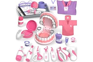 Lehoo Castle Doctor Kit for Toddlers 3-5 Girls, Kids Dentist Play Set, Toys for 3 4+ Year Old Girls, Pretend Play for Toddlers, Kids Doctor Playset, Medical Kits for Boys 3 4 5