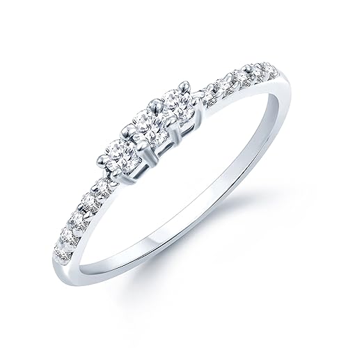 VK Jewels Classic (CZ) Rhodium Plated Ring - FR1016R [VKFR1016R]