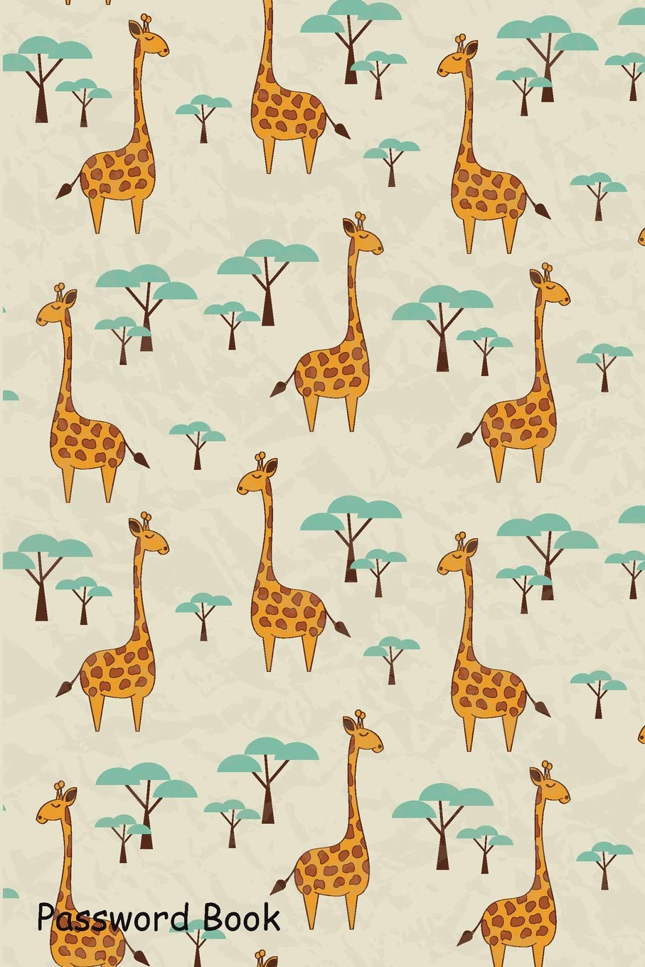 Password Book: Include Alphabetical Index With Giraffes Pattern