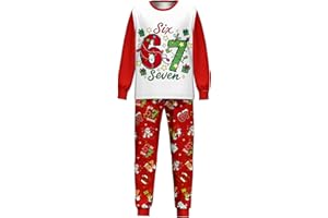 geumidibrlt Christmas Kids 67 2-Piece Outfit Sets Boys Girls Youth Six Seven Winter 6 7 Long Sleeve Top & Pants Set