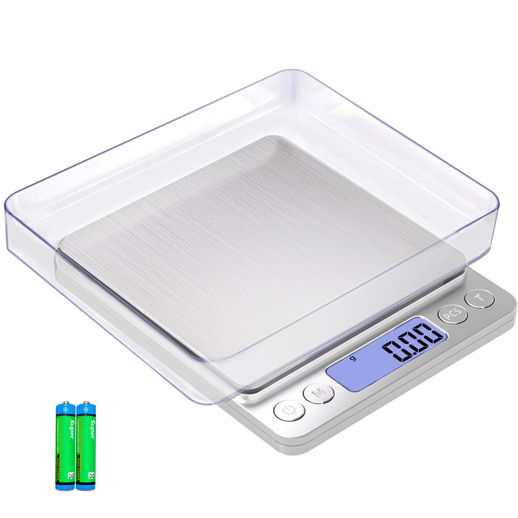 Photo 1 of **NO BATTERIES INCLUDED**Gram Scale Small Digital Food Scale, 500g by 0.01Gram/0.001Ounce, Accurate Weighting, MEIYA Multifunction Kitchen Scale for Jewelry/Baking/Soap, 9 Units, Tare Function, LCD Display, Including Battery
