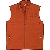AG-GEAR Men's Winston Vest, Wind Resistant Cotton-Performance Work Vest, Full-Zip, Quilted Interior Lining, Snap Front Pocket