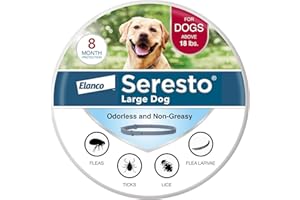 Large Dog Vet-Recommended Flea & Tick Treatment & Prevention Collar for Dogs Over 18 lbs. Seresto | 8 Months Protection
