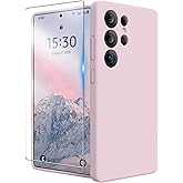 INGIDO for Samsung S25 Ultra Case, Liquid Silicone Case with Camera Protection with Microfiber Lining Shockproof Phone Case Cover for Galaxy S25 Ultra 6.9 inch, Pink