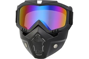 PLOOTA Motorcycle Face Mask Full Face,Dirt Bike Goggles Motocross, ATV, Offroad, Riding Racing Goggles for Men Women