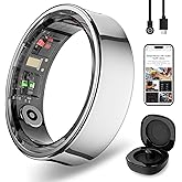 APOBATK Smart Ring for Men Women, Health & Fitness Tracker with Heart Rate, Sleep Monitor, Step Counter, IP68 Waterproof, Silver #7