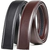 Founders & C Mens Leather Ratchet Belt Strap Only 1 3/8" Without Buckle,Replacement Strap Suitable for 40MM Slide Buckle