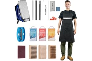 DEERFAMY Complete Basic Snowboard Tune Kit with Wax, Ski Snowboard Wax Kit with Waxing Iron, Wax, Edge Tuner, Carry Bag, Wax Apron, to Maintain Your Skis and Snowboard