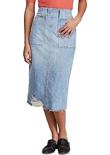 free people wilshire jean skirt