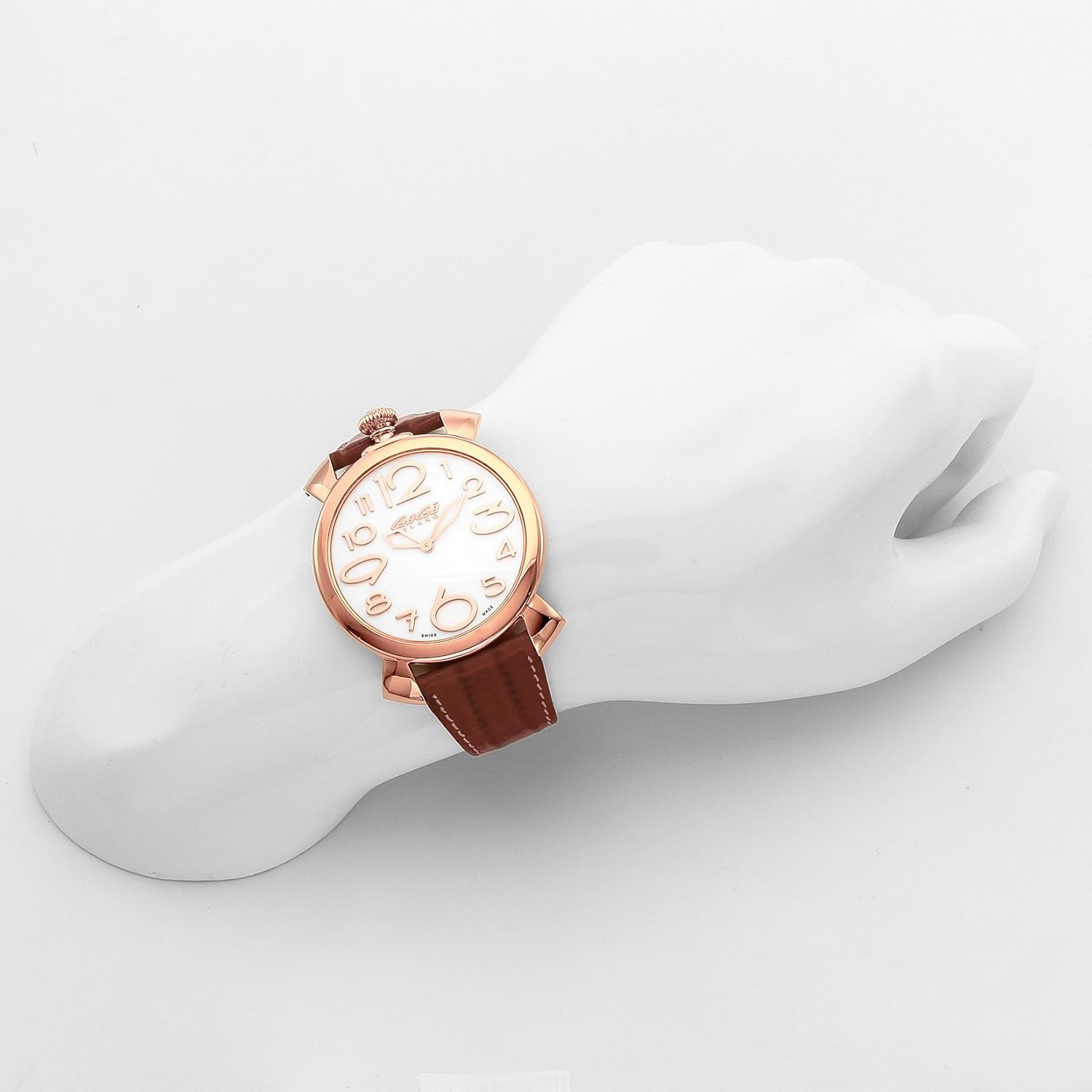 全商品オープニング価格特別価格 ガガミラノ Gagamilan 腕時計 Manuale Thin46mm ホワイト文字盤 5091 06 Brw メンズ 並行輸入品 B077g5sf8k Www Gcc Ccpf Com