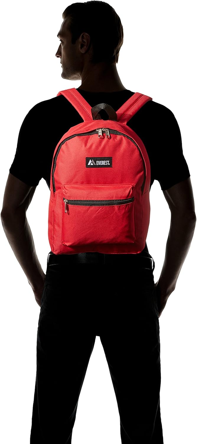  | Everest Luggage Basic Backpack, Red, Medium | Kids' Backpacks