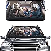 GENANY Horror Movie Character Windshield Sun Shade for Car SUV Truck (64x32 Inches), Automobile Sunshade, Protector Blocks UV, Car Accessories