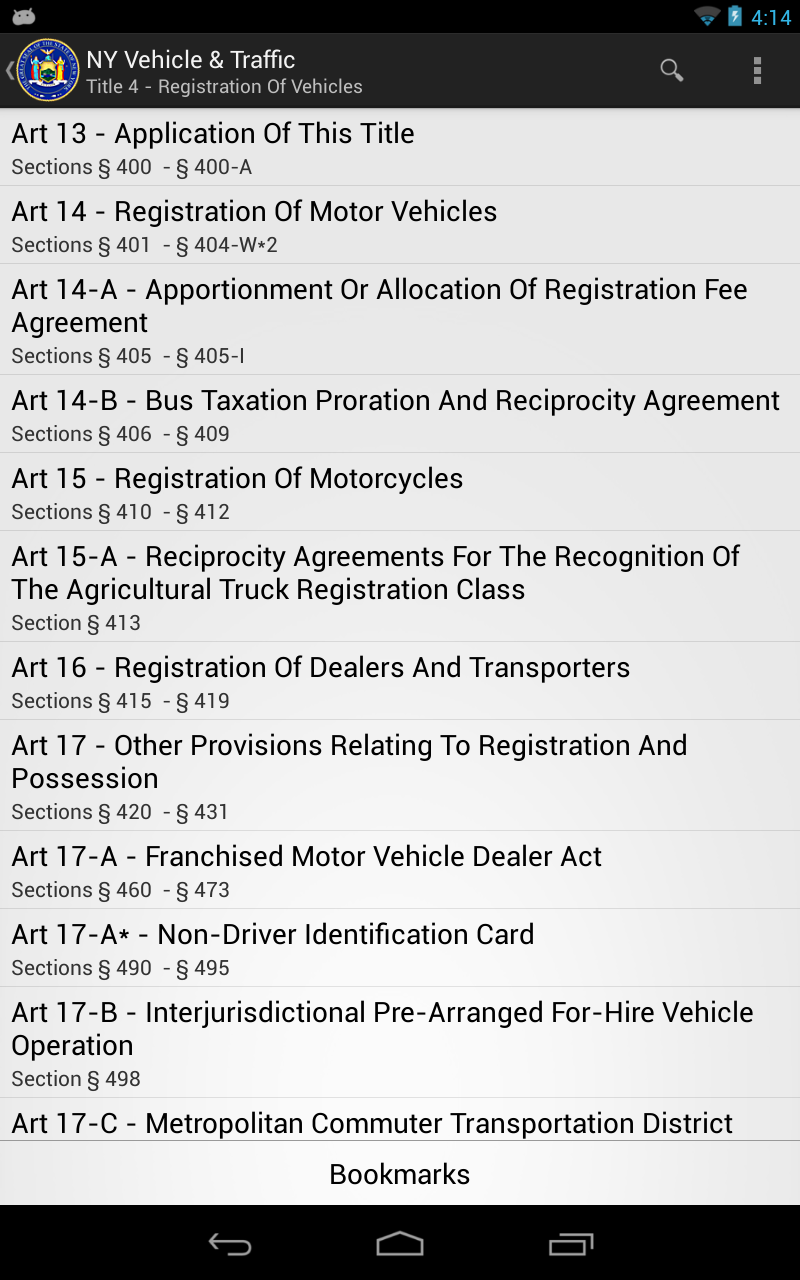 2015 NY Vehicle and Traffic Law (VTL) Apps & Games
