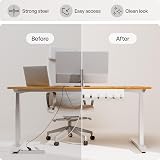 PAMO Cable Management Under Desk with 10 Ties – White/Black/Silver view 6