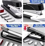 ASNOMY Heavy Duty Stapler with Box of 1000 24/6 Staples Blue 50 Sheet view 3