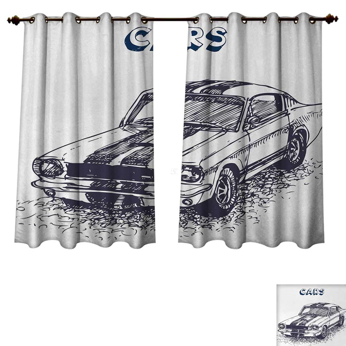 Amazon Com Anzhouqux Black And White Blackout Thermal Curtain