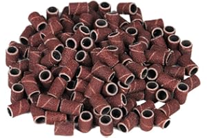 InnoLife - 300pcs Grit 180# Nail File Sanding Bands Replacement for 3/32" Shank Size Nail Drill Bits Fit