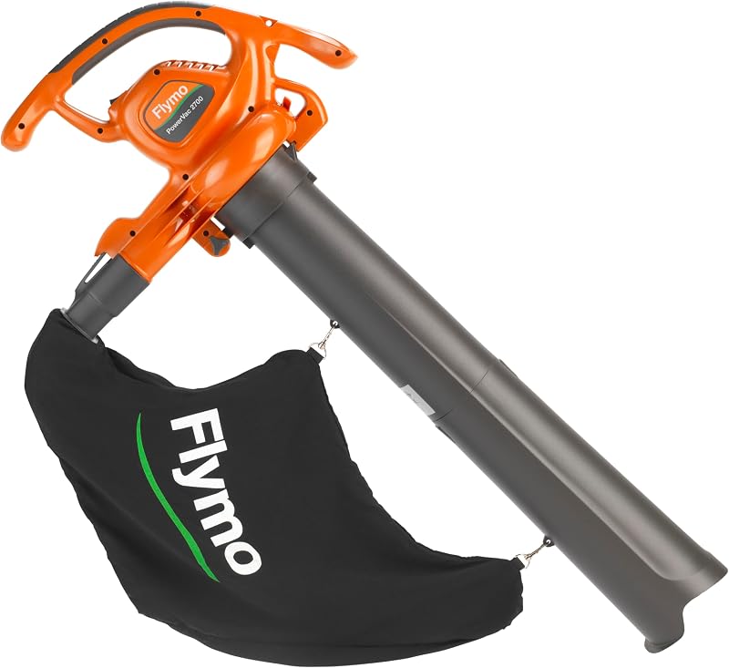 Flymo PowerVac 2700 Electric Garden Blower Vacuum Mulcher 2700W Orange
