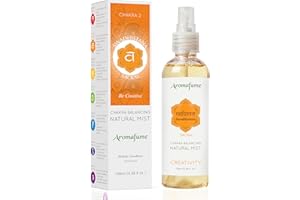 Sacral Chakra Natural Mist by Aromafume | 100ml/3.3 fl oz | Swadisthana | Aromatherapy Spray for Chakra Balance | Orange & Patchouli Extracts | Essential Oil Spray for Meditation, Yoga, Reiki