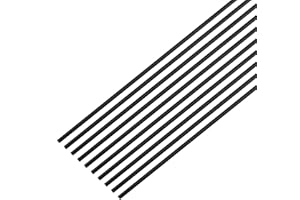 VictorsHome Carbon Fiber Rods 5mm x 400mm Solid Matte Round Bar for DIY Crafts RC Airplane Model Car 10pcs