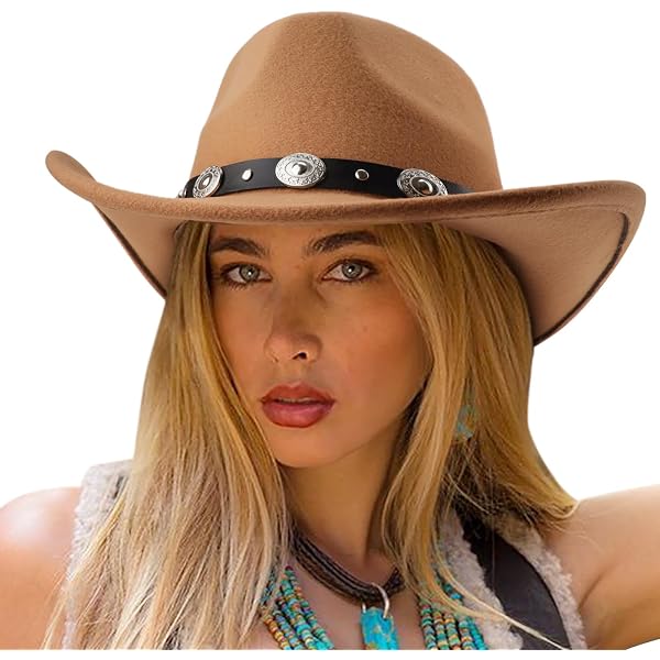 Amazon.com: Classic Western-Cowboy-Hat for Women Men - Wide  display picture 3