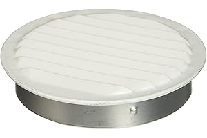 Maurice Franklin Louver RLW-100 4, 4-Inch Mini Round Aluminum Insect Proof Mini Louvers With Screen, White (Pack of 4)