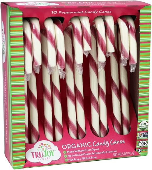 Organic Candy Canes Peppermint 10 Piece(s) Everything Else