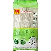 Asian Best Premium Rice Stick Noodle, Non GMO, Gluten Free, Small Size, 2mm,16 oz (3 Pack) | Small Size, 2mm, 16 oz, 3 Pack