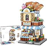 MEIEST Mini City Shop Street View Building Blocks Model Set,Creative DIY Simulation Collection Particle Architecture Construc