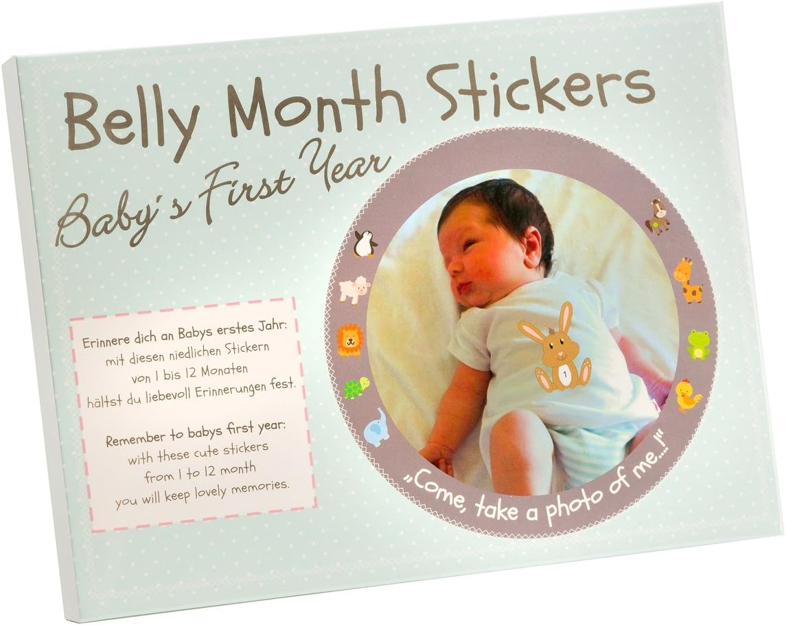 Triple A Toys Baby sticker Milestones, 12 Stickers with Animal Design