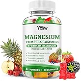 Magnesium Complex Gummies 8 Elemental 1000mg - Magnesium Glycinate, Citrate, Malate, Taurate, for Bones, Muscle, Nerve Health, for Women & Men, Vegan Non-GMO, Mixed Flavors, 60 Count