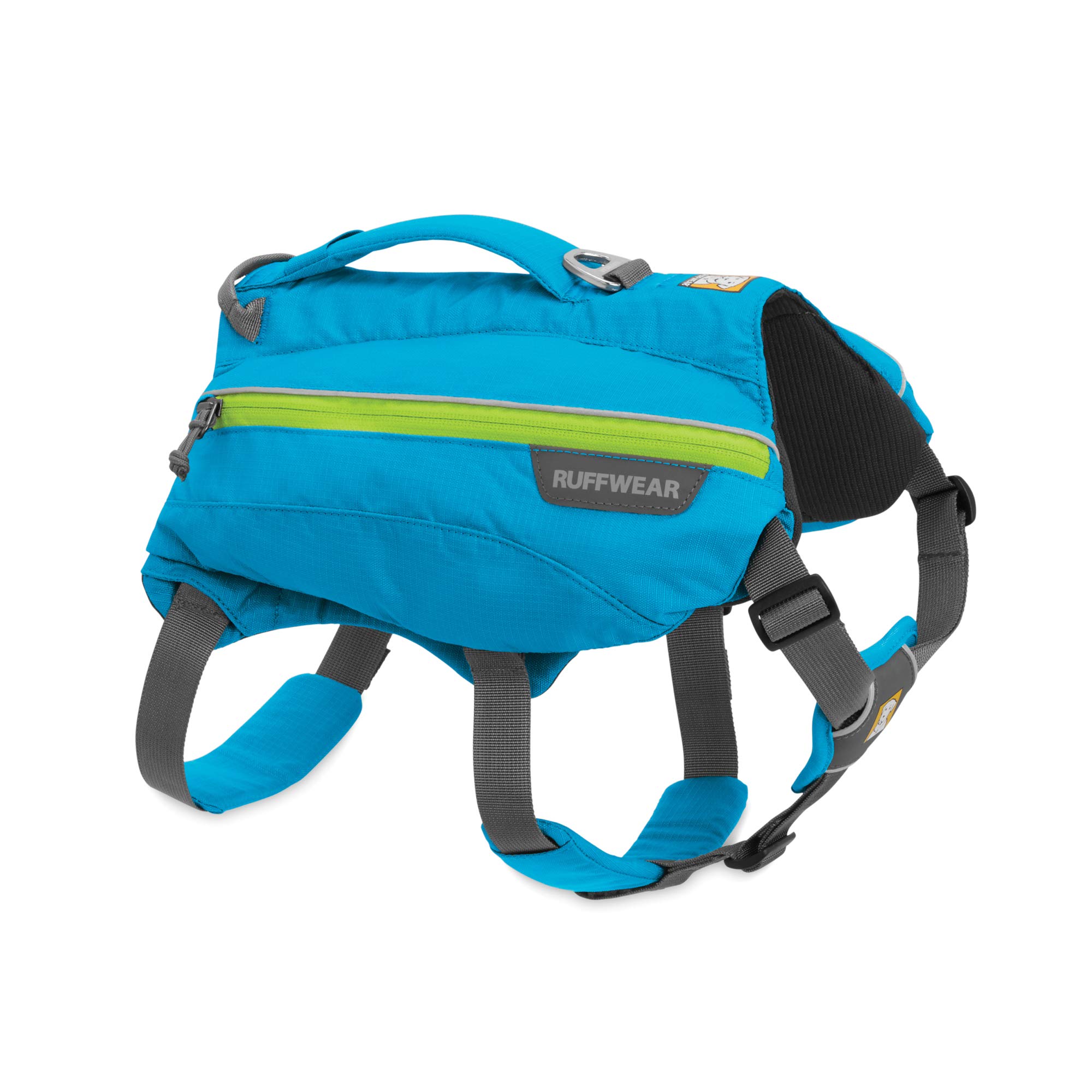 RUFFWEAR Hydration Pack for Dogs, Includes 2 600 ml Water Bottles, Large to Very Large Breeds, Adjustable Fit, Size: Large/X-Large, Blue Dusk, Singletrak Pack