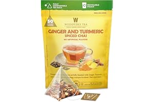 Wissotzky Tea Ginger Turmeric Spiced Chai - Pack of 50 Tea Bags