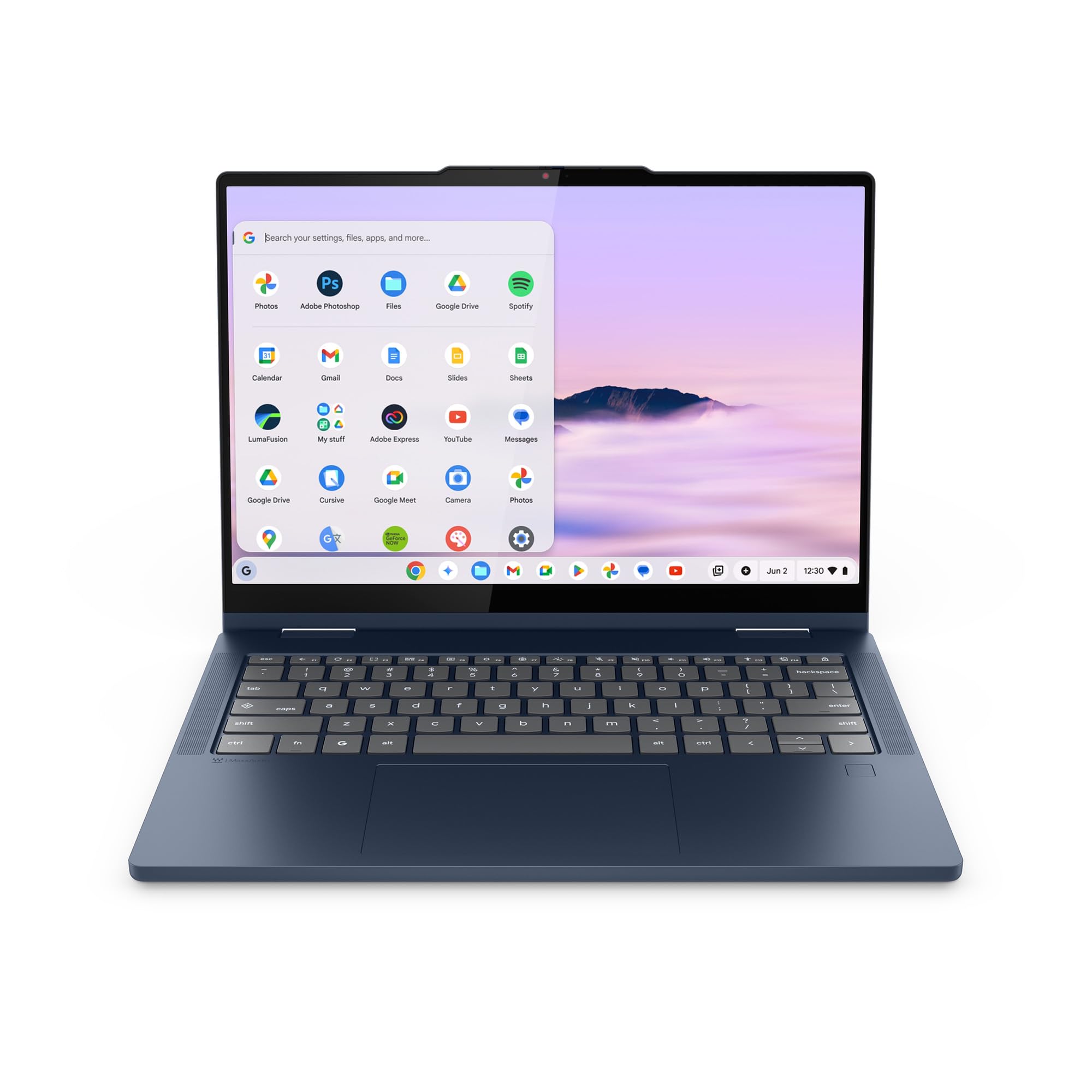 Lenovo Chromebook Plus 2-in-1 - Lightweight Laptop - Google Gemini - Intel® N355 CPU - 14" WUXGA IPS Touchscreen Display - 8GB RAM - 256GB UFS Storage - Integrated Intel® Graphics - Fingerprint reader