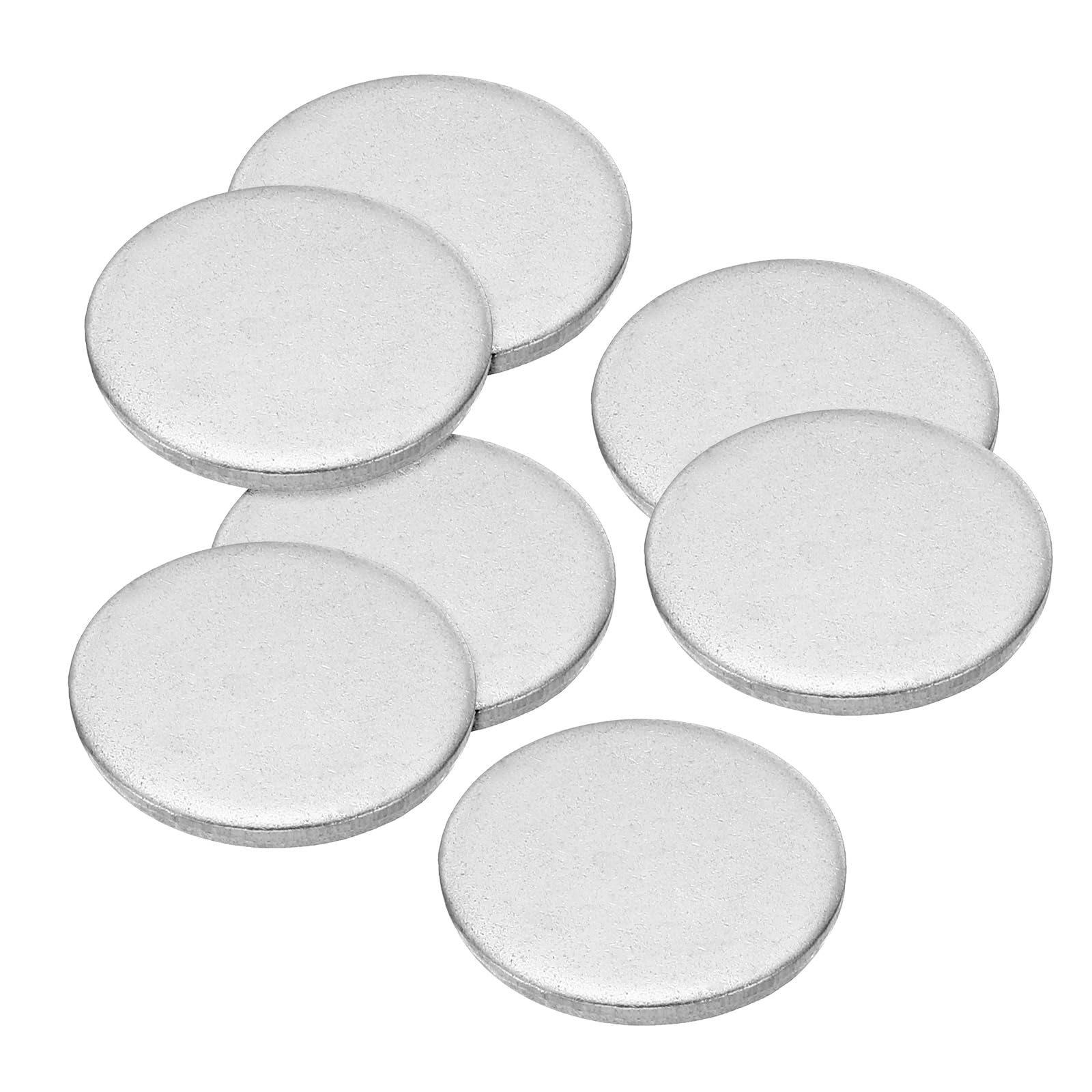 Photo 1 of PATIKIL 20mm Steel Disc, 15Pcs Metal Stamping Blanks Tags Circle Round Metal Plate Strike DIY 304 Stainless Steel for Laser Engraving Stamping Craft Name Tag