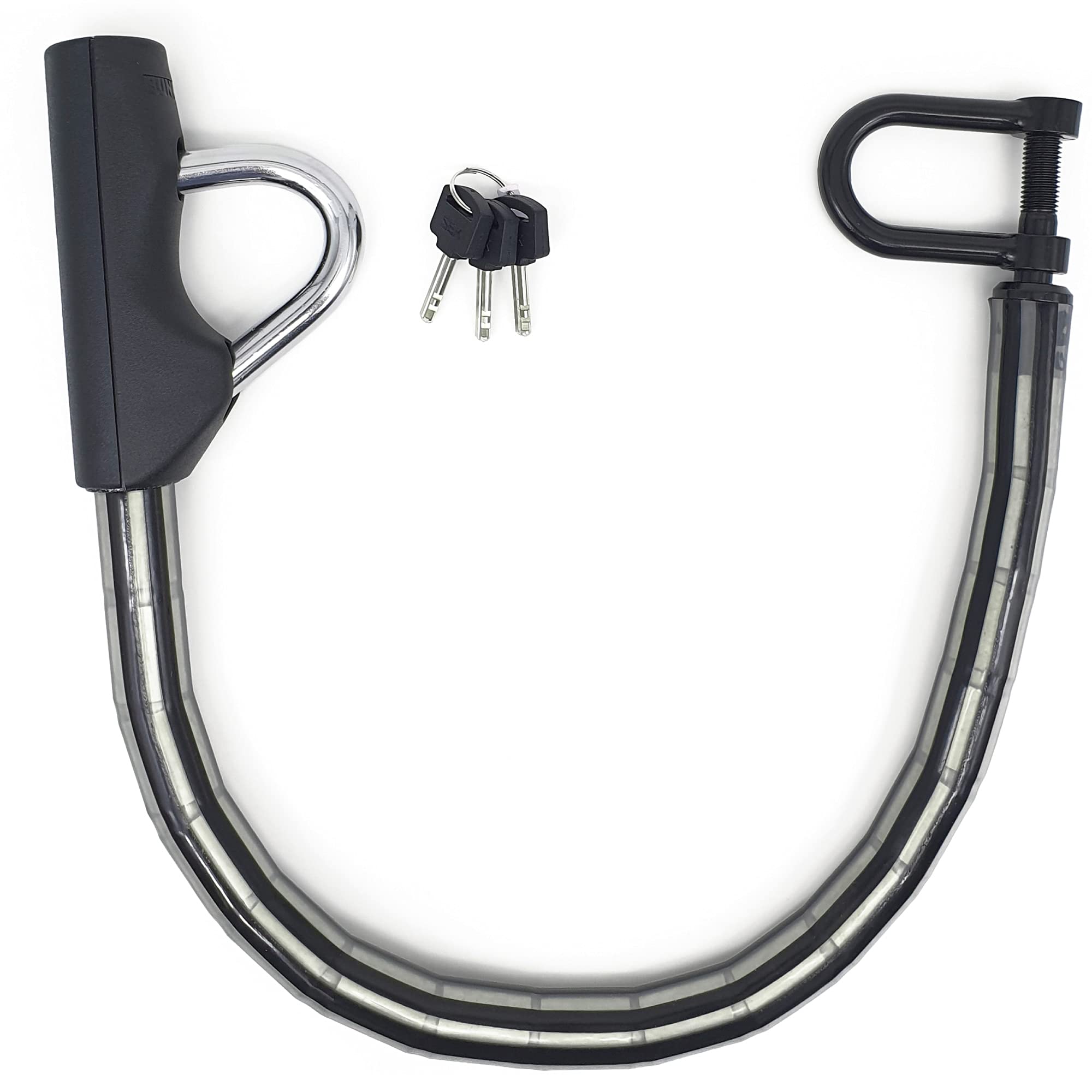 Bunker BA80N Steering Wheel Car Lock, Vehicle Anti-Theft Steering Wheel Seat, Articulated Shield, 20/5000 Resultados de traducción Armored Steel Cable, Universal