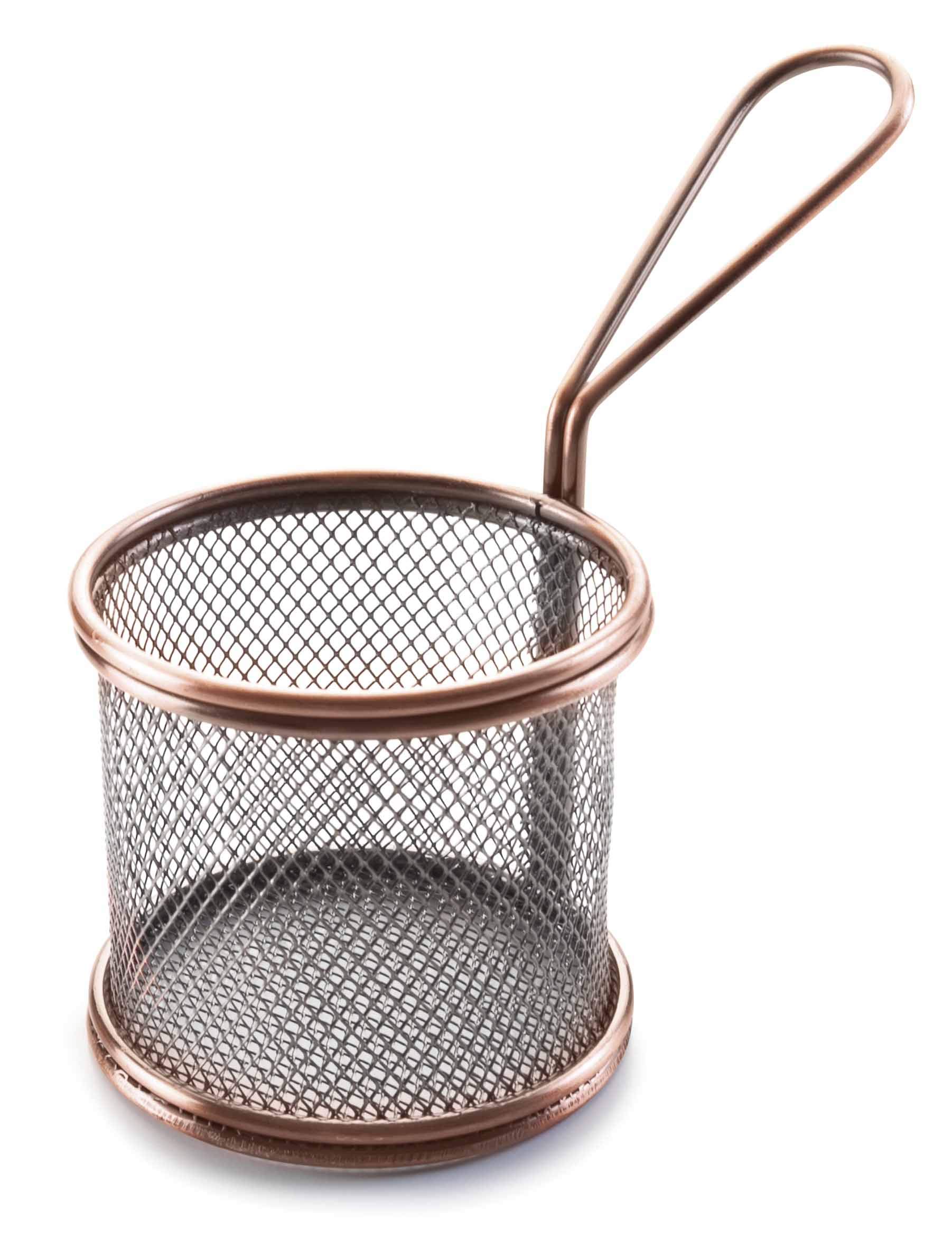 Lacor 61069 Bronze Round Chip Basket, 9 x 9 x 8 cm, Grey