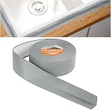 Flintronic Bath Sealant Strip 4.5m Self Adhesive Caulk Tape Grey 20mm Wide