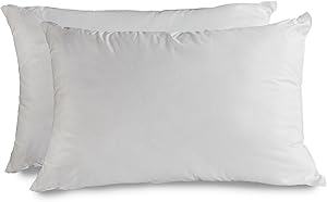 Allied Essentials Water Resistant Allergen Tech Anti Allergy Bed Pillow, Anti Bed Bugs and Dust Mites, White, Set of 2, Queen Size