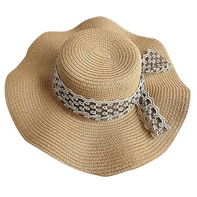 Frauen Dressy Sonnenhüte,Lookhy Urlaubskappen Freizeitsonnenstrohkappe Der Frauenfischerkappe Handgemachte