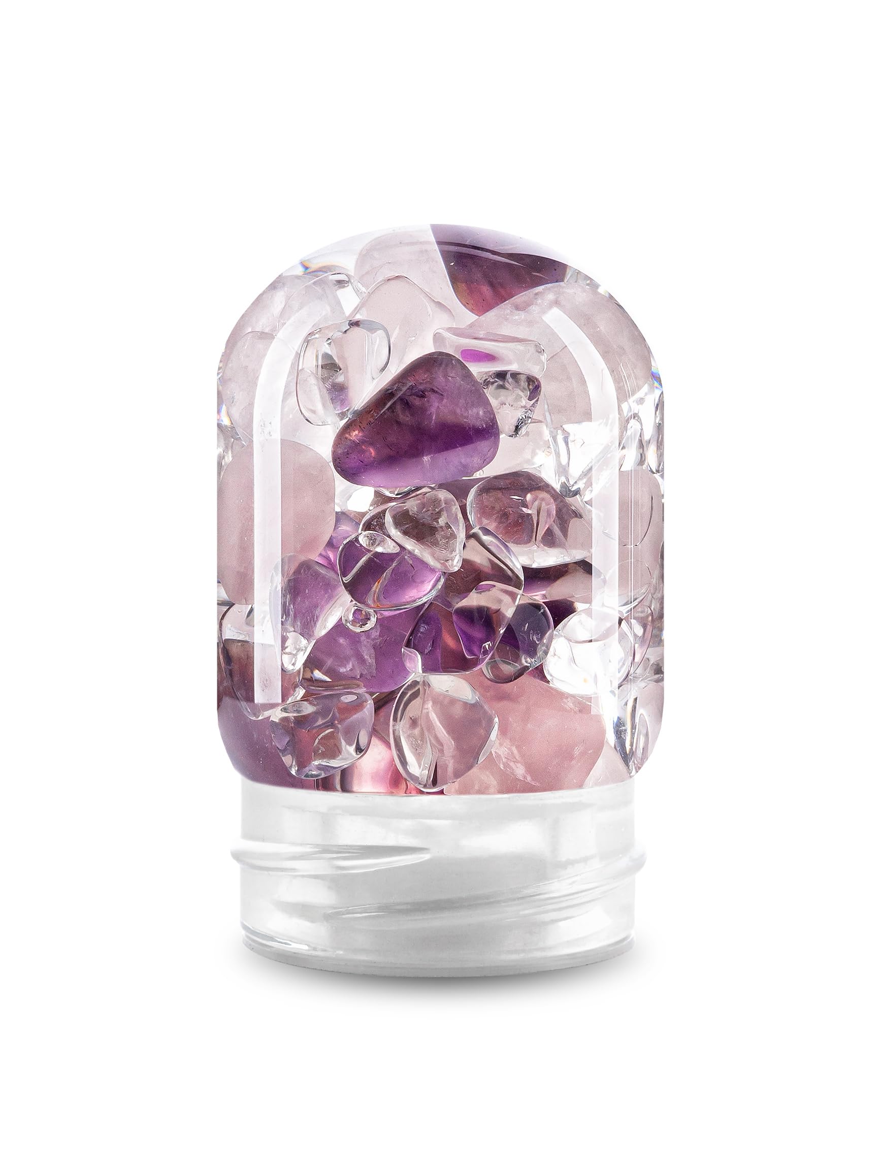 VitaJuwel GemPod Wellness | Crystal Insert for VitaJuwel Bottles & Carafes with Amethyst, Rose Quartz & Clear Quartz – Calmness, Balance & Relaxation