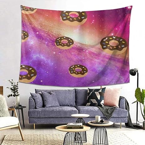 Amazon Co Jp Gukisala タペストリー ドーナツ銀河パターン 多機能 毛布 おしゃれな壁掛け インテリア ファブリック装飾用品 モダンなアート 和風 壁掛け クールジャパン 家飾り ホーム キッチン