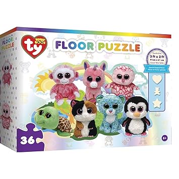 MasterPieces Ty Beanie Boos Fun at the Park - 36 Piece Kids Shaped Floor Puzzle