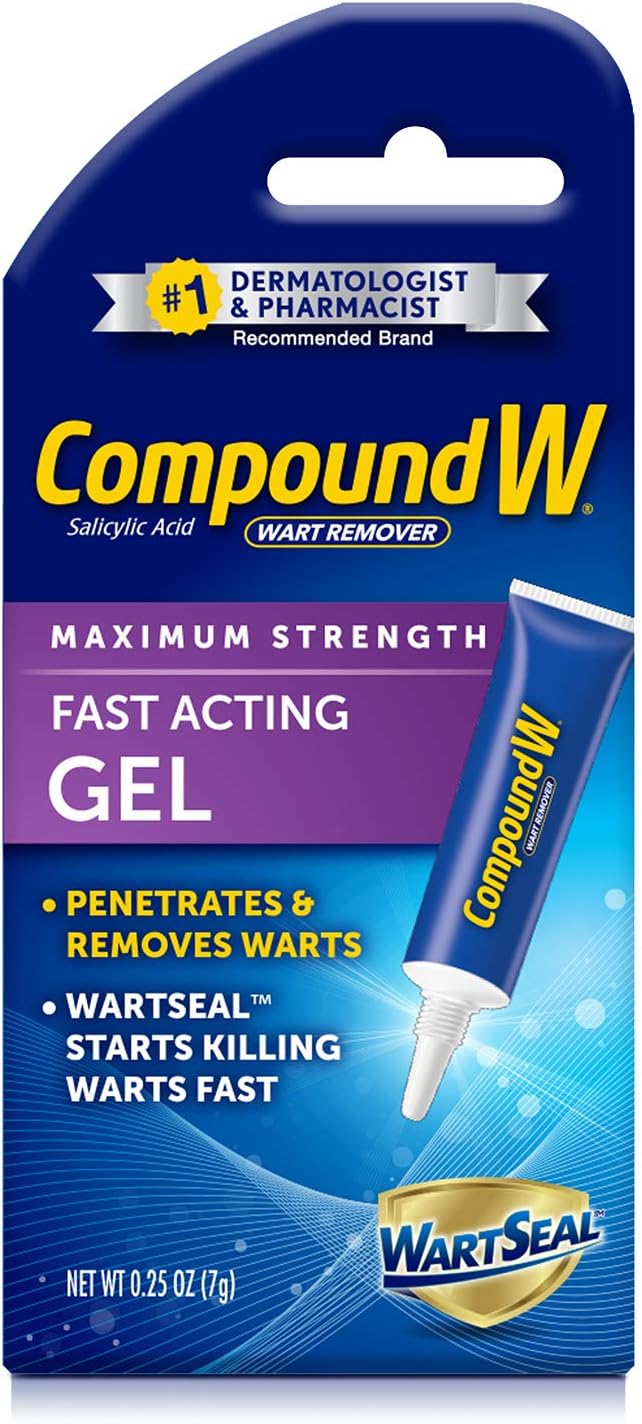 Compound W Maximum Strength Fast Acting Gel Wart Remover, 0.25 oz: Health & Personal Care