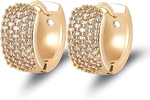 HBFashion Gold Hoop Earrings for Women Gold Hoop Huggie Earrings Chunky Dangle Earrings,14K Gold Earrings Lightweight Twisted Earrings Gold Hoops Minimalist Hypoallergenic Earrings for Women Jewelry Gift