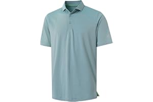 M MAELREG Short and Long Sleeve Polo Shirts for Men Dry Fit Performance Moisture Wicking Sport Pin Striped Mens Golf Shirts